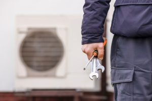 heat pump heating system in wall